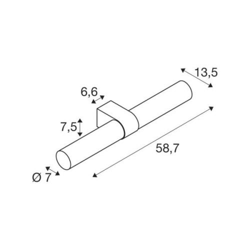 SLV LED-Bad-Wandlampe Lygant double, messingfarben, Alu