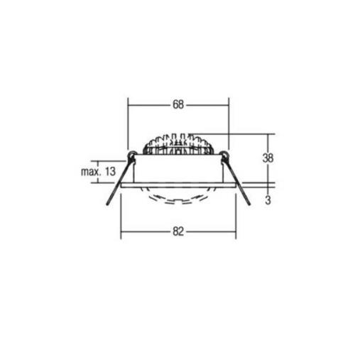 BRUMBERG LED-Einbaustrahler 38° rund creme 2.700K