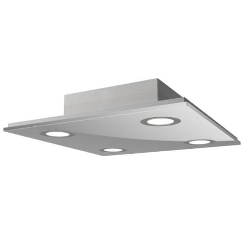 Quadratische LED-Deckenleuchte Pano, metallic