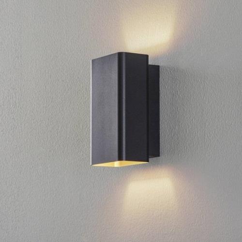 BEGA Studio Line Wandlampe schmal schwarz/gold 18