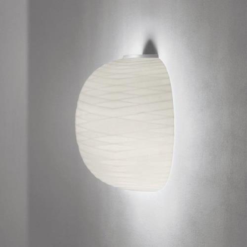 Foscarini Gem semi Wandleuchte aus Glas, weiß