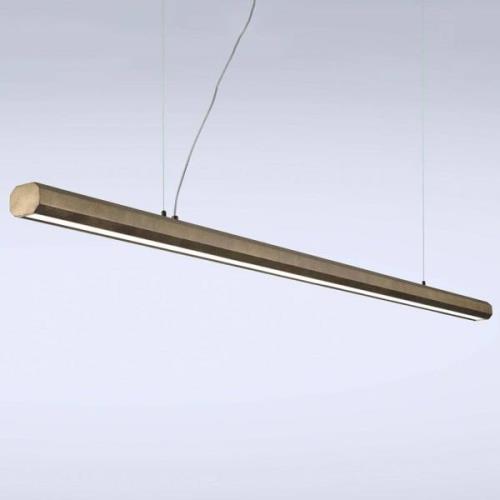 LED-Hängeleuchte Materica Balken 200 cm messing