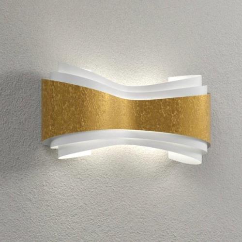 Edle Designer-Wandleuchte Ionica, Goldband