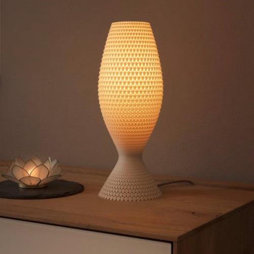 Tischlampe Diamant aus Biomaterial, linen, 33 cm