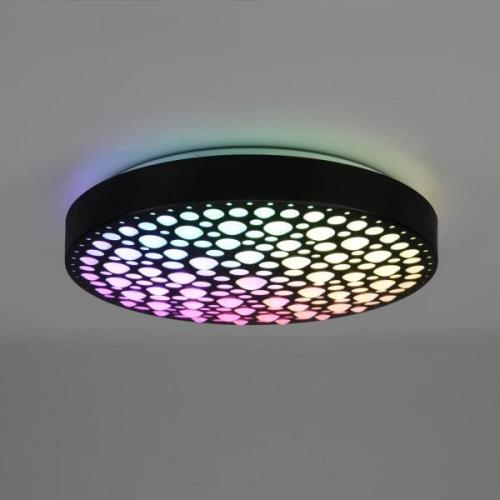 LED-Deckenlampe Chizu Ø 40,5cm dimmbar RGB schwarz