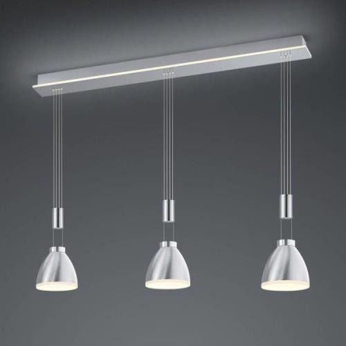 LED-Hängeleuchte Leni, 3-flg., nickel matt