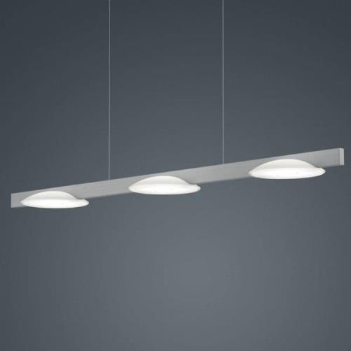 Helestra Pole LED-Hängeleuchte dreiflammig nickel