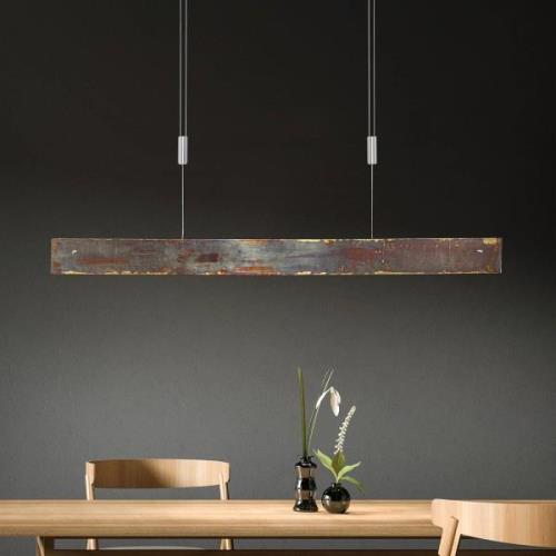 Quitani LED-Hängelampe Malu, gold oxidiert, Länge 100 cm