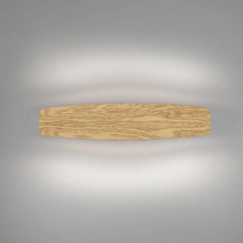 Quitani LED-Wandleuchte Persida, 48 cm lang, Eiche, 2.700 K