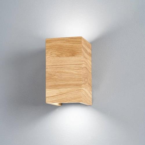 LED-Wandleuchte Shine-Wood eiche 2xGU10 10x18cm