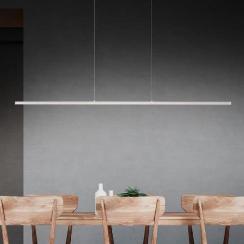 Quitani LED-Pendelleuchte Margita, Länge 118 cm, silber