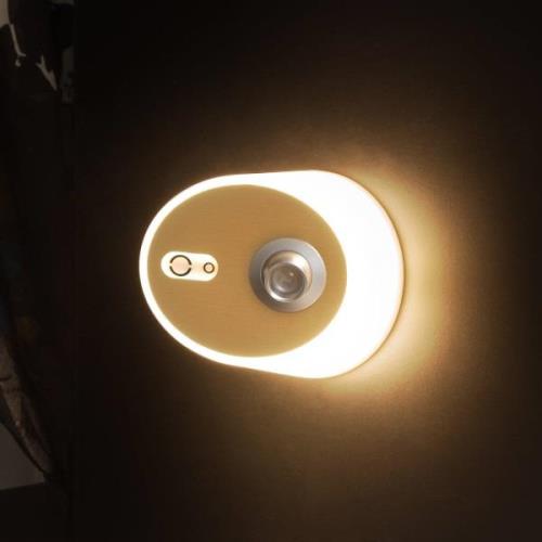 LED-Wandleuchte Zoom, Spot, USB-Ausgang, gold