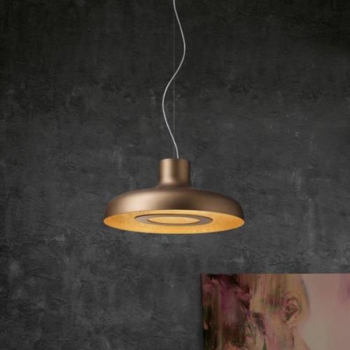 ICONE Duetto LED-Hängelampe 927 Ø55cm bronze/gold