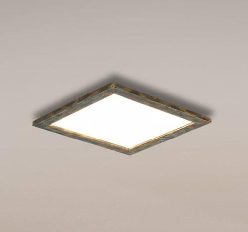 Quitani LED-Panel Aurinor, goldfarbig patiniert, 45 cm