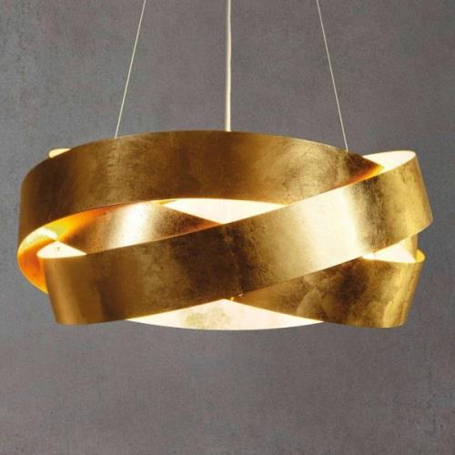 LED-Hängeleuchte Pura mit Blattgold 60 cm