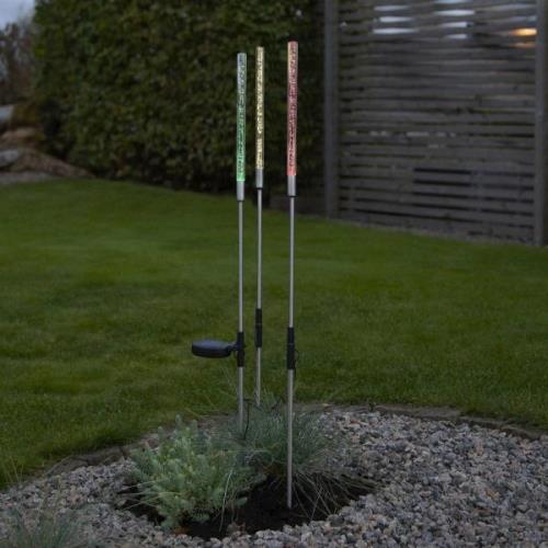 LED-Solarleuchte Bubbly im 3er-Set, multicolour