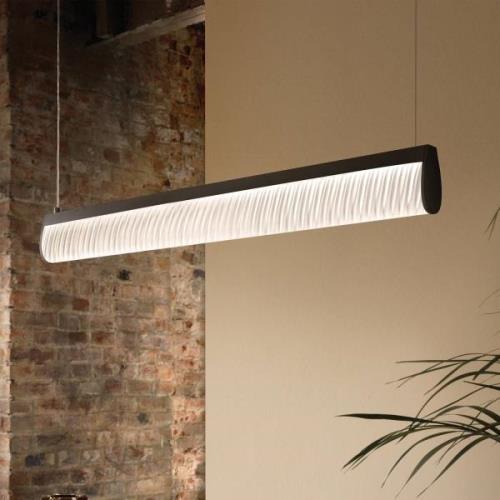 Slamp LED-Hängelampe Modula, plissé, schwarz