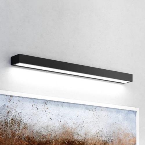 LED-Bad-Wandlampe Vola, IP44, schwarz, 4.000 K, Breite 80 cm