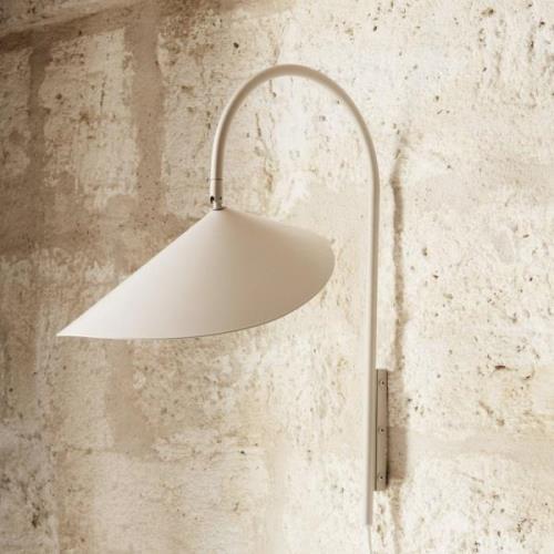 ferm LIVING Wandleuchte Arum Swivel, beige, 47 cm, Stecker