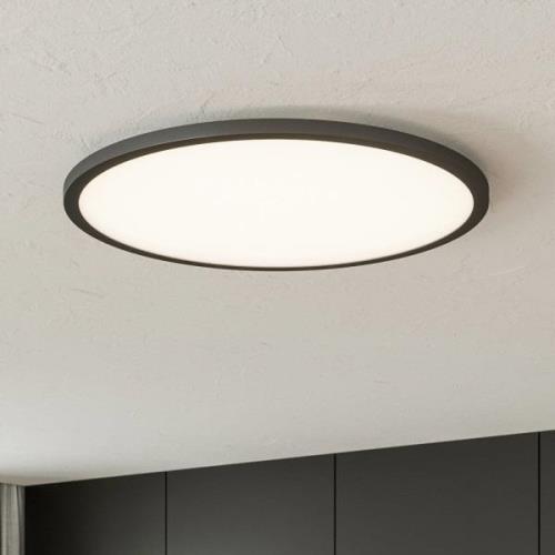 LED-Deckenlampe Tuco CCT, dimmbar, schwarz Ø 50 cm