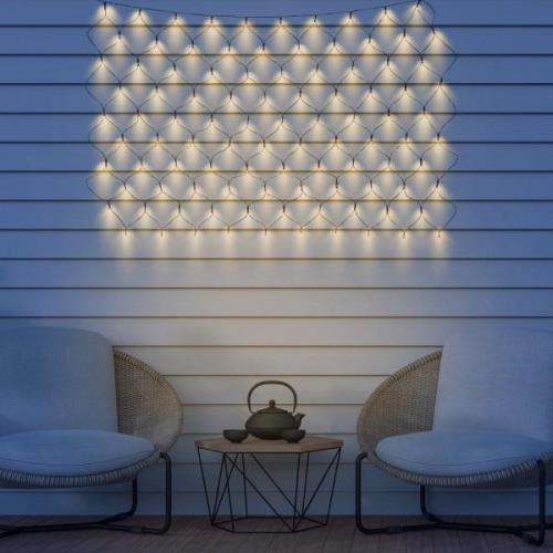 Solar-LED-Lichtervorhang IP44 110x90cm 100-flammig