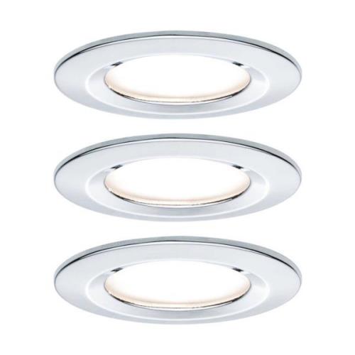 Paulmann LED-Einbauspot Nova Coin 3er chrom rund dimmbar