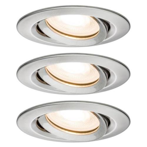 Paulmann Nova LED-Einbauspot, dimmbar, IP65, Eisen