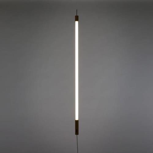 SELETTI LED-Leuchte Linea, weiß, Holzdetails, universal