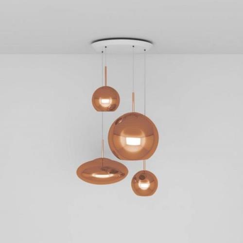 Tom Dixon Copper Range Round Pendellampe, 4-flg.