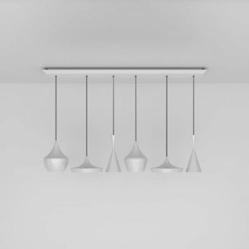 Tom Dixon Beat Range Linear Hängelampe 6fl weiß