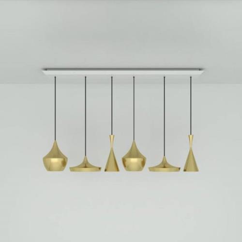 Tom Dixon Beat Range Linear Hängelampe 6fl messing