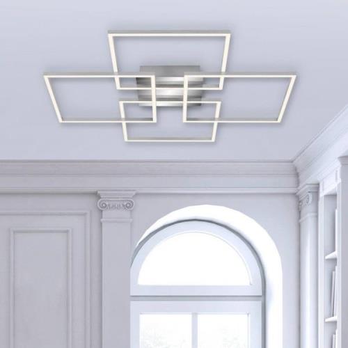 LED-Deckenleuchte Frames 4 Quadrate chrom 72x72cm