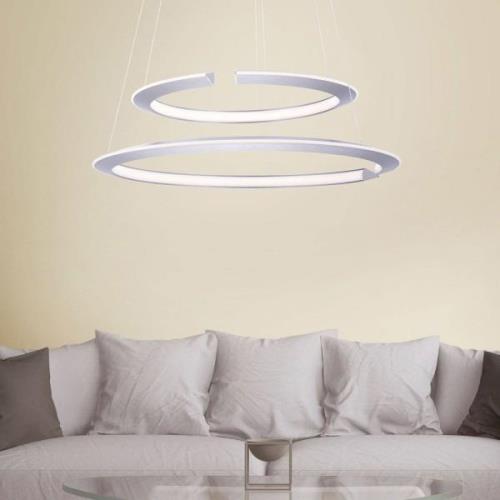 LED-Pendelleuchte Alessa mit zwei LED-Ringen