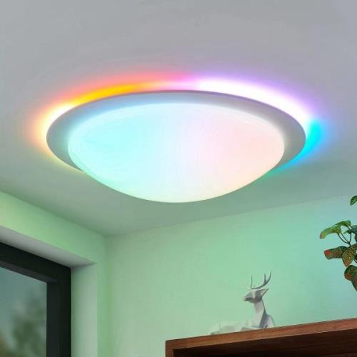 Lindby Aurela LED-Deckenlampe CCT RGB Ø 58,5 cm