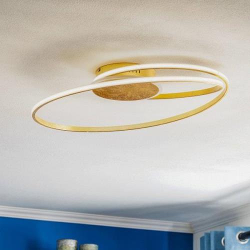 Lindby Dorle LED-Deckenleuchte, gold, Ø 60 cm