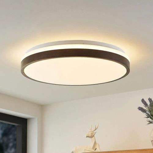 Lindby Hudsona LED-Deckenleuchte, braun