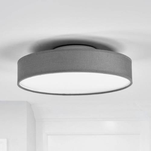 LED-Stoffdeckenlampe Saira, 30 cm, grau