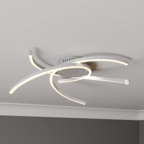 Lindby Katris LED-Deckenleuchte, 58 cm, alu