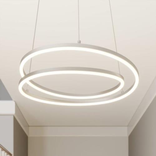 Lindby Davian LED-Hängeleuchte, dimmbar, nickel