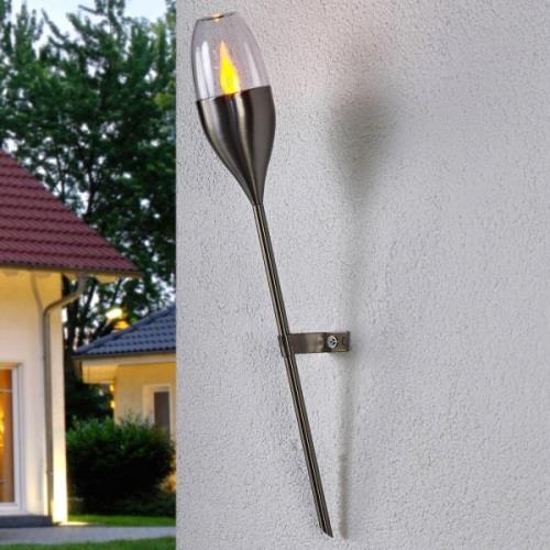 Solarwandleuchte Jari mit flackernder LED