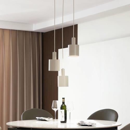 Lindby Hängelampe Ovelia, beige, 3-flg., Eisen, E27