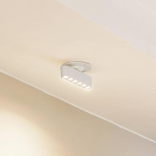 Lindby LED-Deckeneinbauleuchte Eldrin, weiß, Alu, 13,1cm