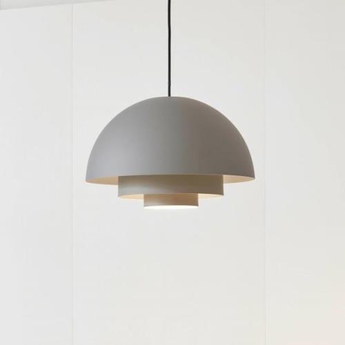 Lucande Nymara LED-Hängeleuchte, grau, Aluminium, Ø 40 cm