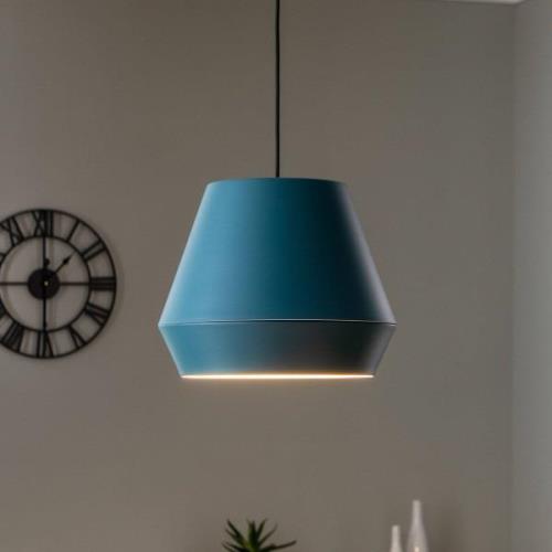 Lucande Mynoria LED-Hängeleuchte, blau, Aluminium, Ø 35 cm