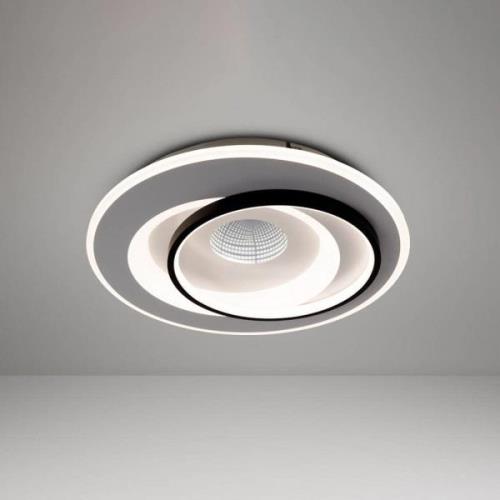 LED-Deckenlampe Malea. weiß/schwarz, Metall, Ø 49 cm, CCT