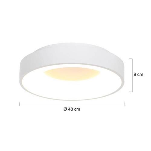 LED-Deckenleuchte Ringlede, 2.700 K, Ø 48 cm, weiß, Metall