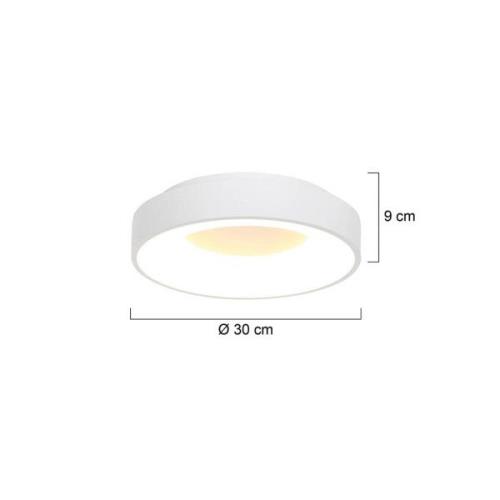 LED-Deckenleuchte Ringlede, 2.700 K, Ø 30 cm, weiß, Metall