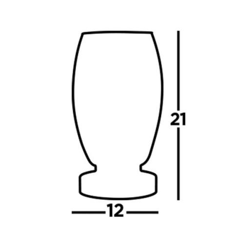 LED-Tischleuchte Cyclone, chrom/rauch, Glas, 20,5 cm hoch