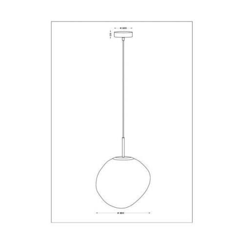 Hängeleuchte Canopus, violett, Ø 36 cm, Glas, E27