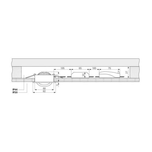 LED-Deckeneinbauleuchte Dione, IP44, 3.000 K, weiß, dimmbar